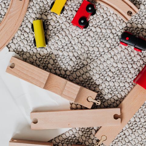 Wooden train set
