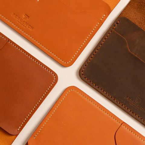 Slim leather bifold wallet