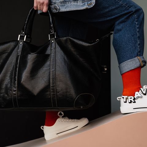 Structured weekender bag