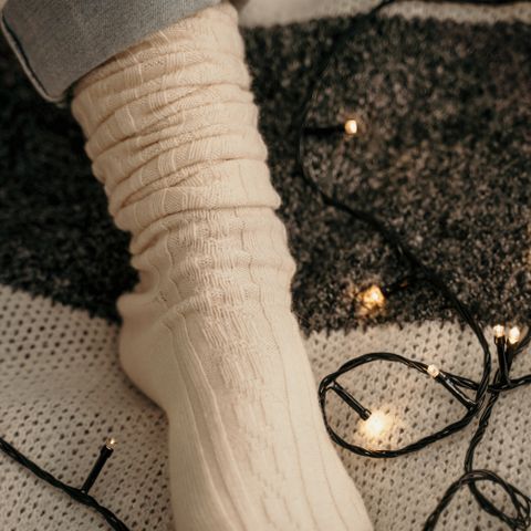 Plush fleece-lined socks