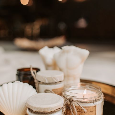 Soy candle in a neutral scent