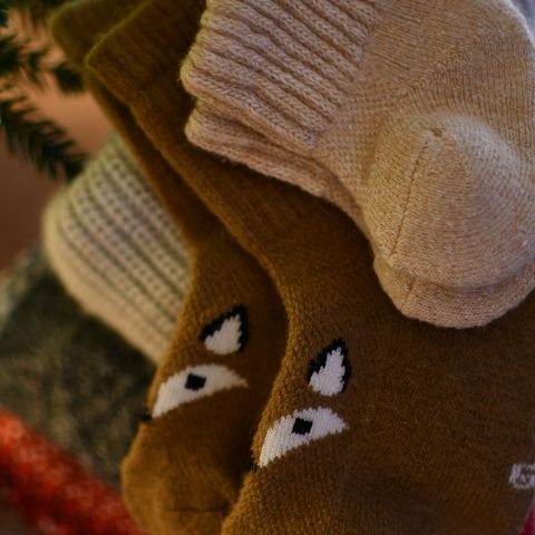 Wool-blend cozy socks
